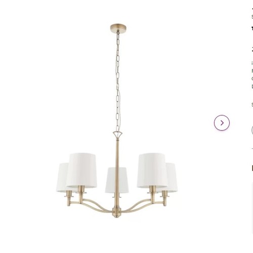 55 - 1 Beaumont 5-light shaded chandelier RRP £229