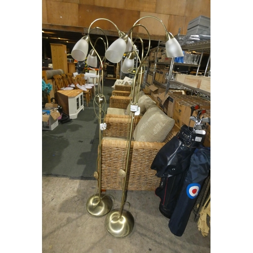 2198 - 2 floor standing lamps 240v (Trade)