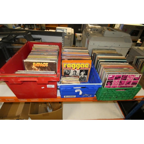 2320 - 3 x crates containing large quantity of various records please see pictures for more details, crates... 