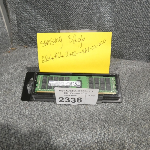 2338 - A 32gb Samsung ram stick 2Rx4-PC4-2400T-RA1-11-DC0