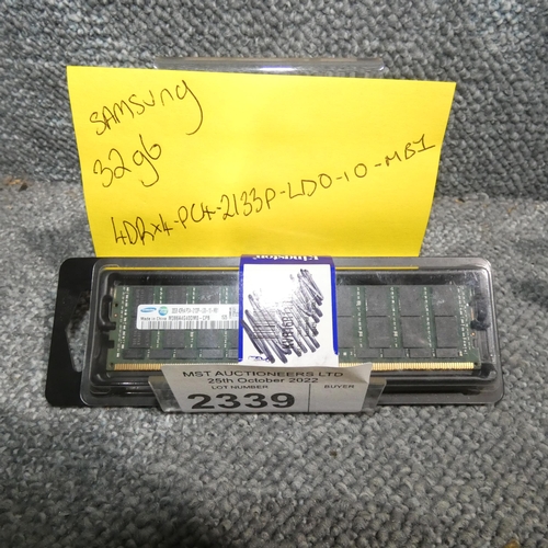 2339 - A 32gb Samsung ram stick 4DRx4-PC4-2133p-LD0-10-MB1