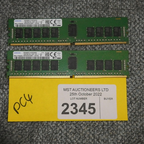 2345 - 2 x 16gb ram sticks by Samsung - 2Rx8-PC4-2400T-RE1-11-DC0