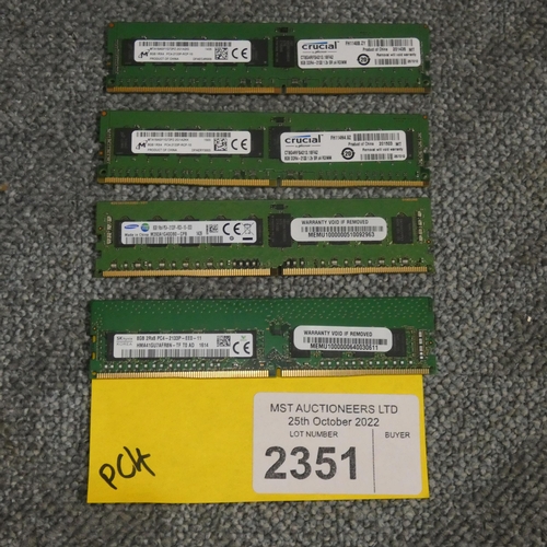 2351 - 4 x various 8gb pc4 ram sticks, Hynix 2133p, Samsung 2133p & 2 x Crucial 2133p