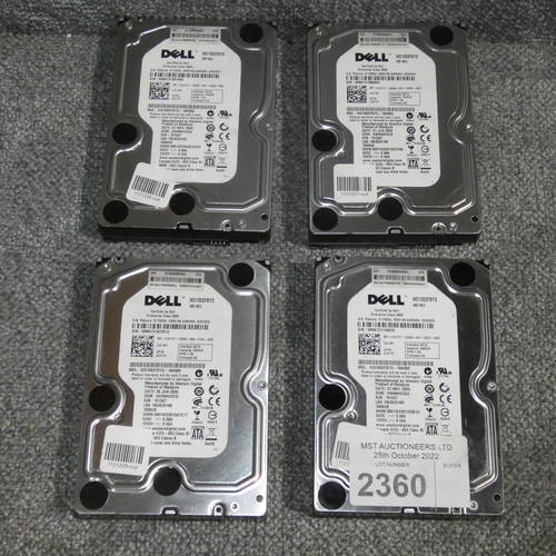 2360 - 4 x Dell 1TB SATA hard disk drives wd1002fbys