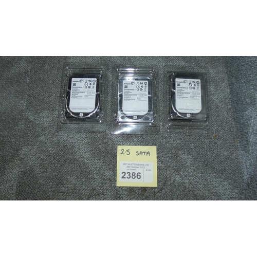 2386 - 3 x 2.5 inch 1tb SATA hard disc drives