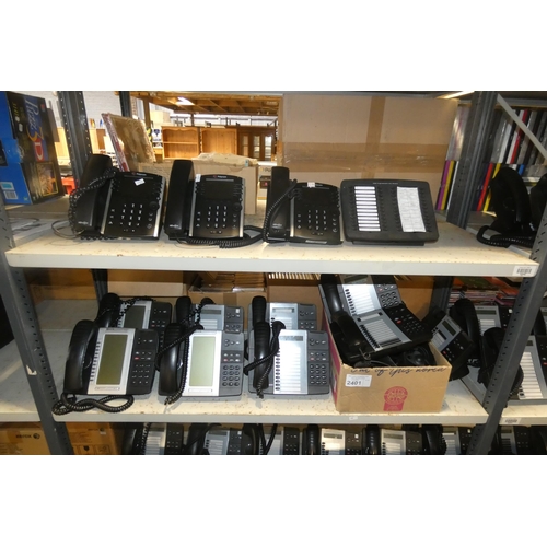 2401 - 3 x Polycom HD voice IP phones, 3 x Mitel 5330 IP phones and a quantity of Mitel 5212 IP phones, par... 