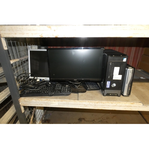 2425 - A quantity of various IT related items including a Cooler Master tower, monitors, keyboards etc, no ... 