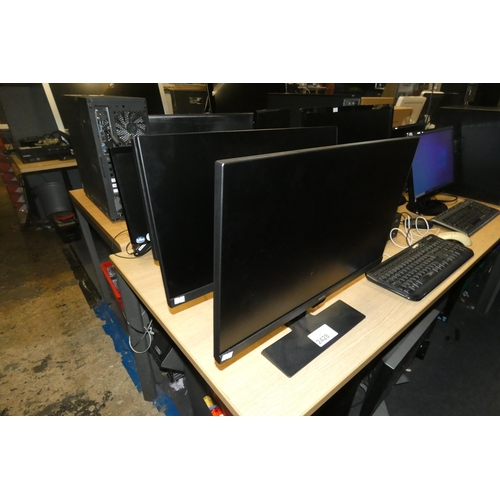 2428 - 4 x various pc monitors including 2 X Benq gw2480-b HD monitors - trade