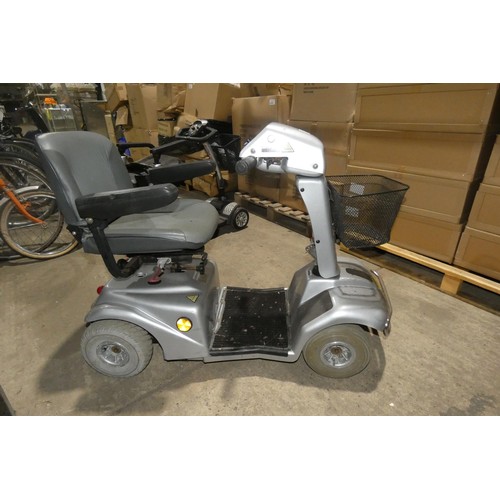 2082 - 1 battery powered mobility scooter by Euro. Not supplied with a mains battery charger and battery ap... 