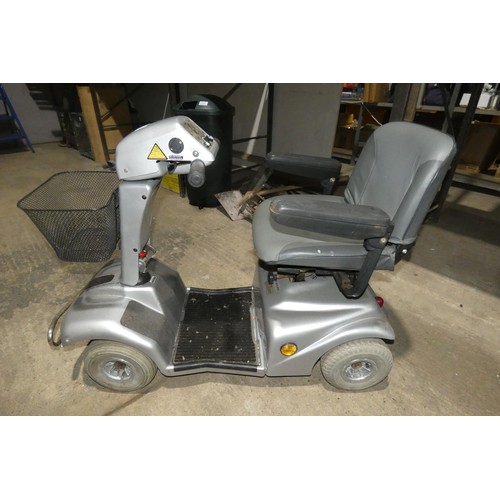 2082 - 1 battery powered mobility scooter by Euro. Not supplied with a mains battery charger and battery ap... 