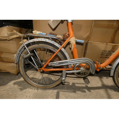 2084 - 1 folding bicycle by Rog type Pony and 1 other bicycle (no make visible)