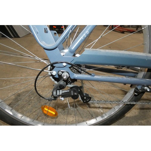 2087 - 1 city bike by Elops type 120HF, 700C wheels, with back rack, please note missing 2 wheel nuts