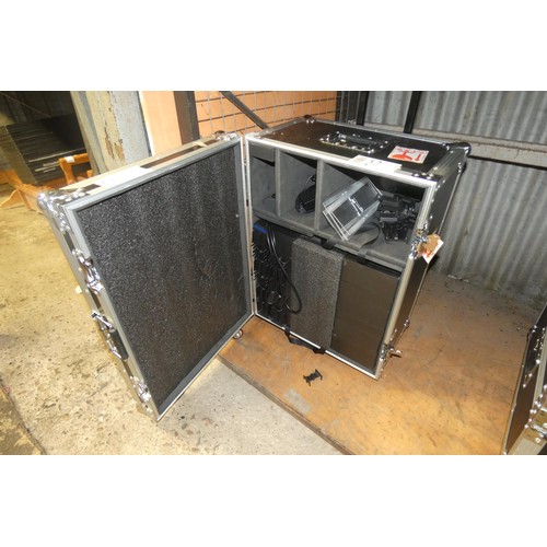 2327 - A metal edged mobile flight case 65x49x38cm