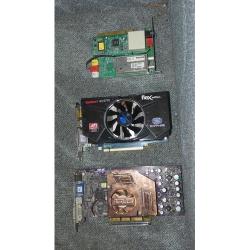 2382 - 3 x various used graphic cards including Philips TV card/Radeon Flex HD6770 & Asus V8460 ultra