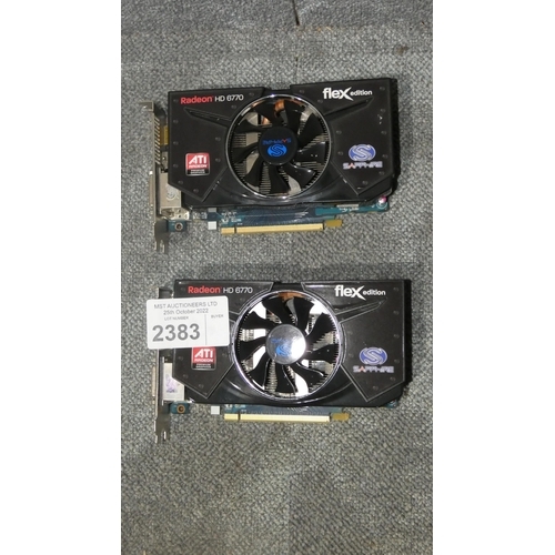 2383 - 2 x used Radeon Flex HD6770 graphic cards