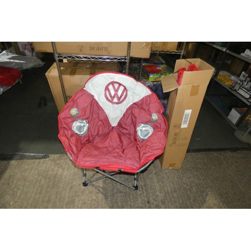 2278 - 1 x VW Moon folding camping chair with a carry / storage bag