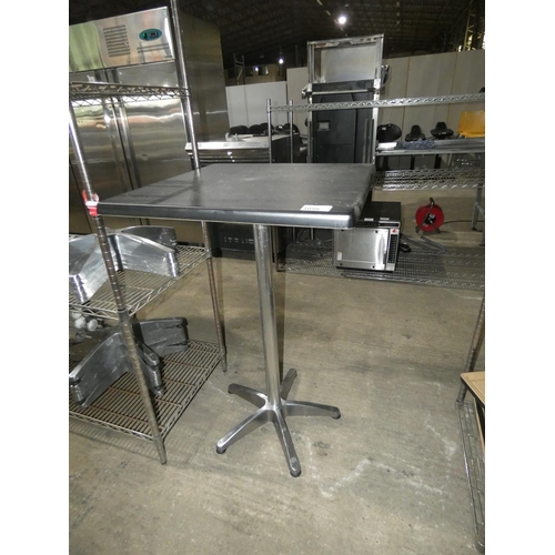 1096 - 8 x tall square cafe type tables approx 70x108cm, 1 made for display, 7 require assembly