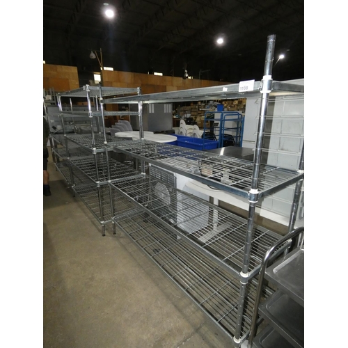 1108 - A catering type rack with 4 shelves approx 180x50x171cm