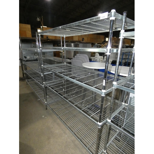 1109 - A catering type rack with 5 shelves approx 180x60x171cm