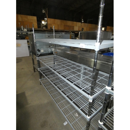 1110 - A catering type rack with 4 shelves approx 180x60x171cm