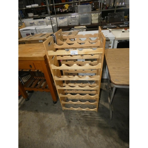 1118 - 2 x wooden stacking wine racks