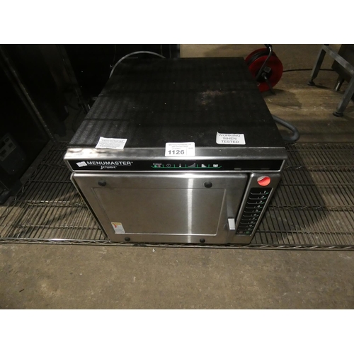 1126 - A commercial stainless steel Jetwave oven by Menumaster 240v - trade. TESTED WORKING