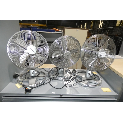 1222 - 3 desk fans by Honeywell 240v (Trade)