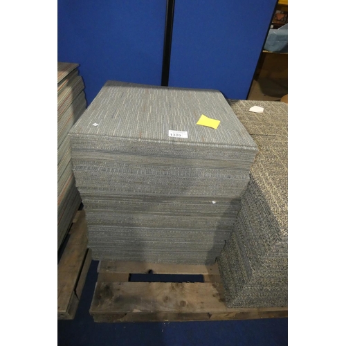 1329 - A quantity of approx 100 grey pattern carpet tiles by Shaw each approx 61 x 61cm