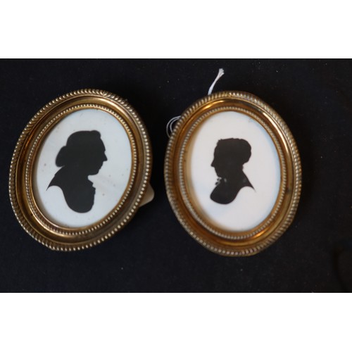 3015 - English School 19th Century, Studio of John Miers,  a pair of Silhouettes of Mr and Mrs John Hargrea... 