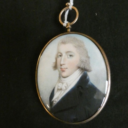 3038 - English School early 19th Century, Attributed to William Thickle (1787-1814), portrait miniature of ... 