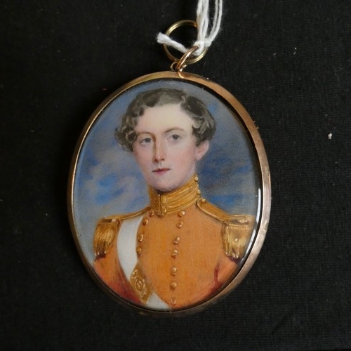 3040 - English School 19th Century.  Attributed to Alfred Edward Chalon (1780-1860), portrait miniature of ... 