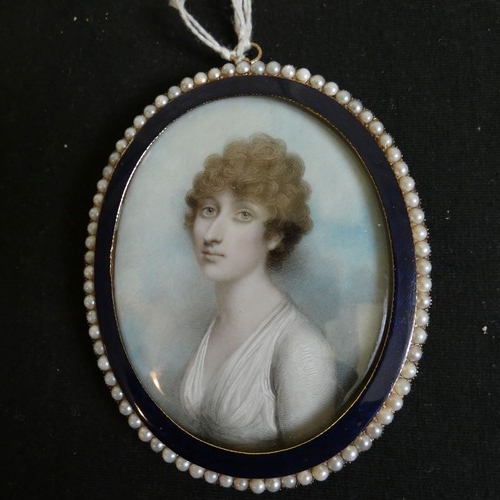 3041 - English School late 18th Century,
Attributed to Andrew Plimer (1763- 1837), Portrait miniature of a ... 