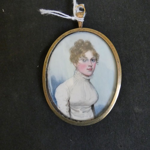 3043 - English School 20th Century, Attributed to Fredrick Buck (1771-1840), Portrait miniature of a young ... 