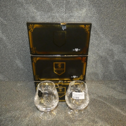 3189 - 6 Edinburgh crystal brandy glasses