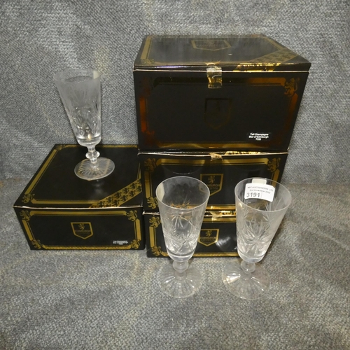 3191 - 7 Edinburgh crystal wine glasses