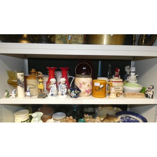 3113 - A large quantity of miscellaneous decorative chinaware, ornaments and trinkets etc (6 shelves)