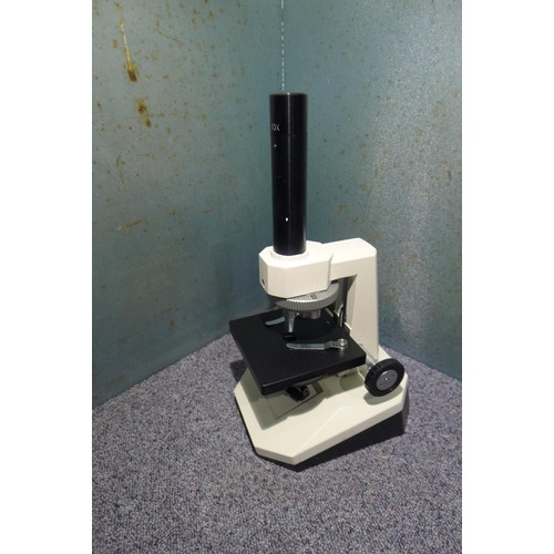 438 - 2 x Microtec Monocular student microscopes model DM-1,  both supplied with a 10x eyepiece and triple... 