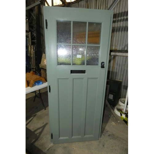 3 - An Evolution PVC external door in frame, colour is Farrow and Ball grey both sides, no letterbox is ... 