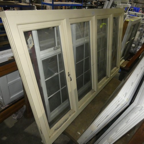 67 - An unused engineered hardwood four pane double glazed flush casement window, colour is Farrow and Ba... 