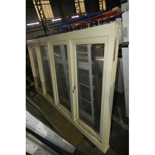 67 - An unused engineered hardwood four pane double glazed flush casement window, colour is Farrow and Ba... 