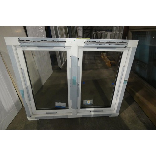 69 - An Evolution PVC double glazed casement window, colour is white both sides, overall size of frame is... 