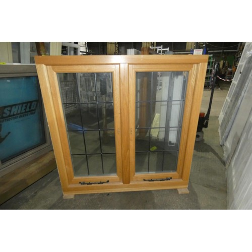 73 - An engineered Oak double glazed flush casement window,  natural Oak finish on both sides, overall si... 