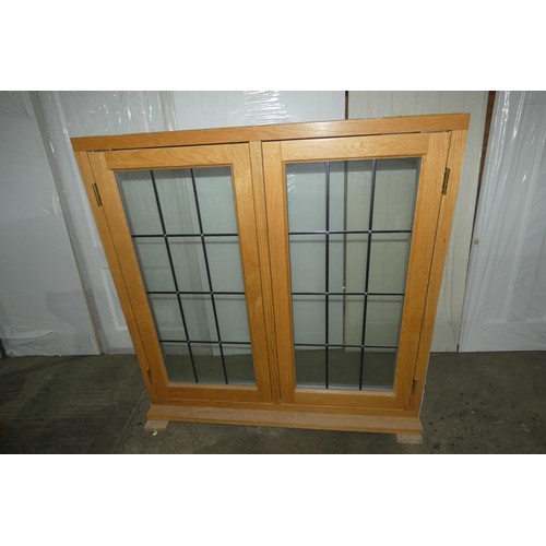 73 - An engineered Oak double glazed flush casement window,  natural Oak finish on both sides, overall si... 