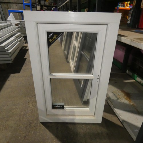 78 - A small Evolution PVC flush double glazed casement window, colour is white on both sides, overall si... 