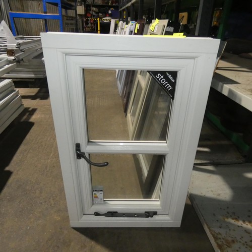 80 - A small Evolution Storm PVC double glazed casement window, colour is cream outside / white inside, o... 