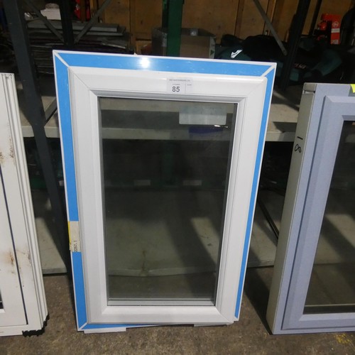 85 - A small PVC double glazed casement window, colour is white both sides, overall size of frame is appr... 