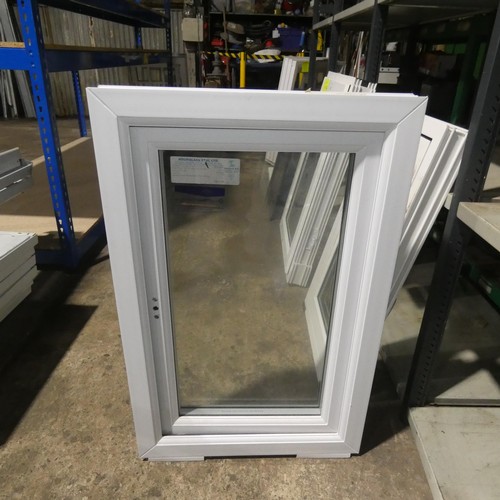 85 - A small PVC double glazed casement window, colour is white both sides, overall size of frame is appr... 