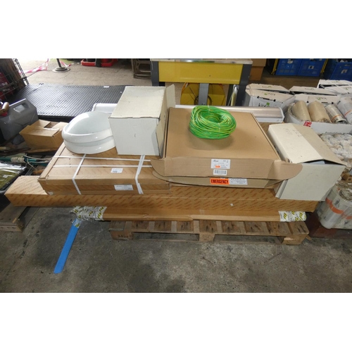 188 - 1 pallet containing a quantity of various light fittings. It is not practical to list in detail so p... 