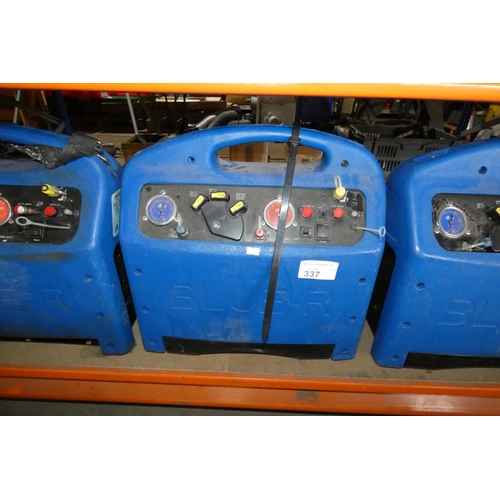 337 - 1 x ITE oil free portable refrigerant recovery station type Blue-R95