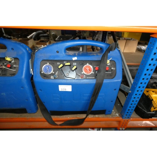 339 - 1 x ITE oil free portable refrigerant recovery station type Blue-R95